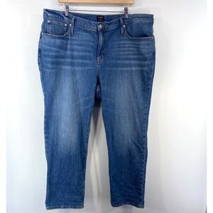 J Crew Factory Slim Boyfriend Blue Denim Jeans Womens 35